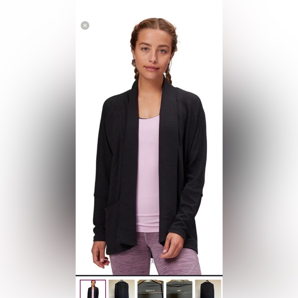 Prana Midnight Blue Sunrise wrap Cardigan